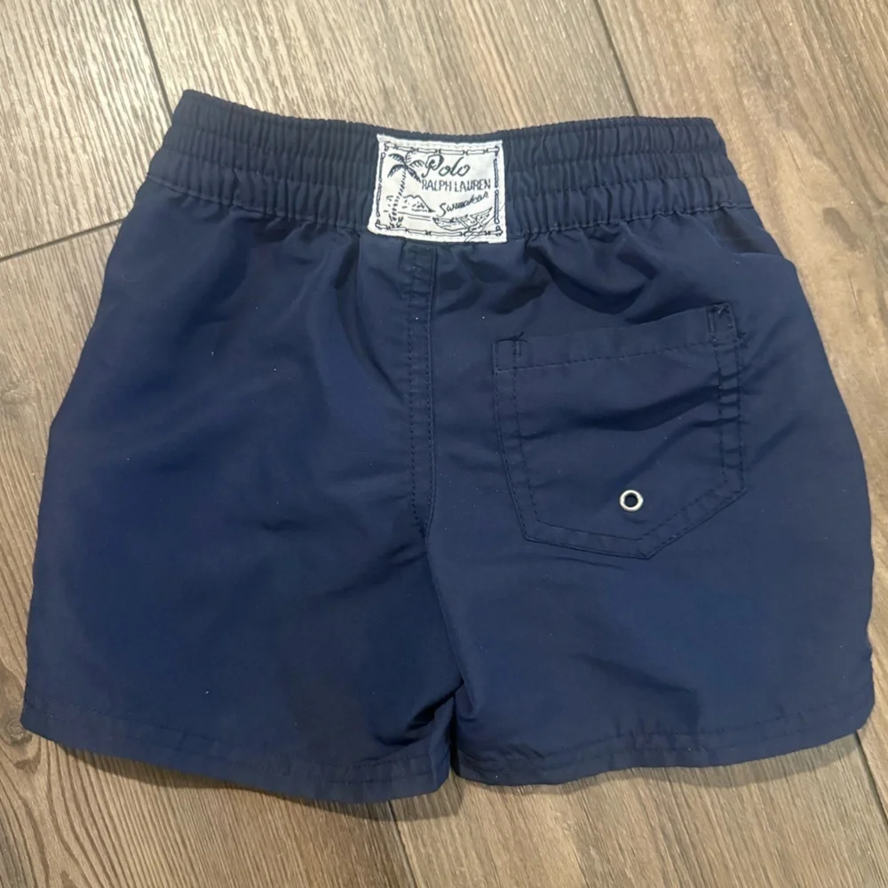 Polo Ralph Lauren Toddler Swim Trunks Navy Red Pony 2T
